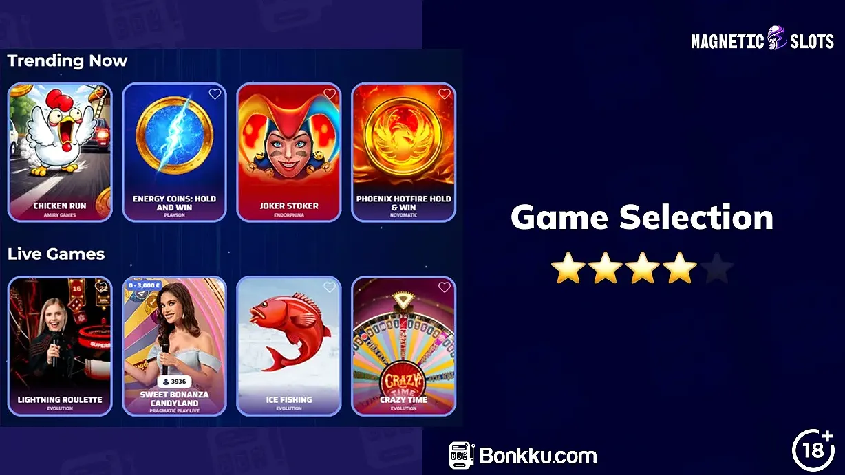MagneticSlots Game Selection